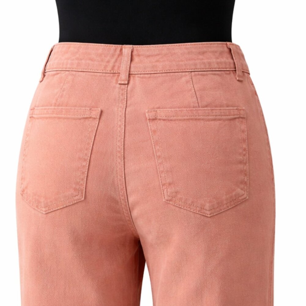 NWOT Peach Cotton Blend Wide-Leg Jeans — Style & Co — Size 14 - Picture 6 of 9
